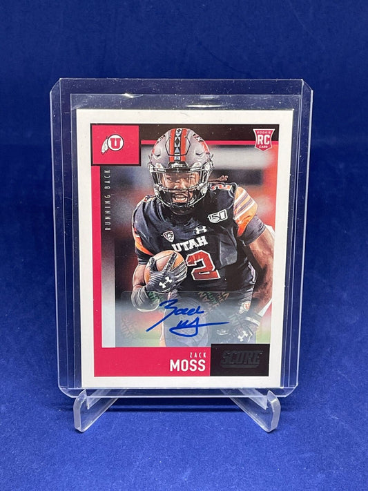 ZACK MOSS 2020 PANINI SCORE ROOKIE AUTO RC #396