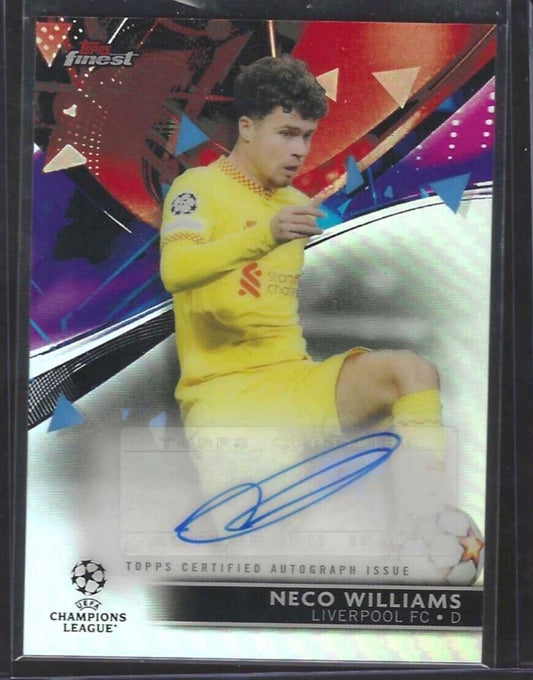 NECO WILLIAMS 2021-22 TOPPS FINEST SILVER REFRACTOR AUTO #BA-NW