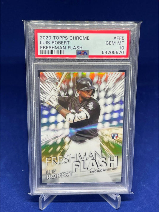 LUIS ROBERT 2020 TOPPS CHROME FRESHMAN FLASH REFRACTOR ROOKIE RC PSA 10 GEM MINT