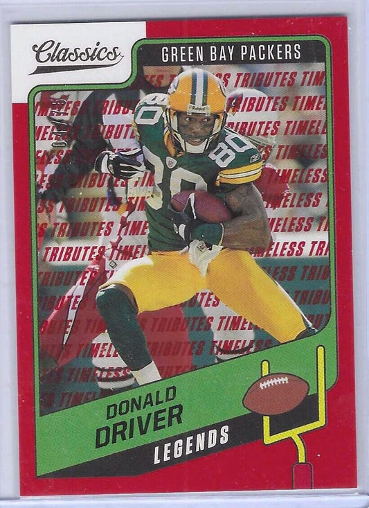 DONALD DRIVER 2021 PANINI CLASSICS RED TIMELESS TRIBUTES #D 04/75