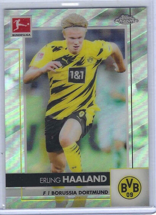 ERLING HAALAND 2020-21 TOPPS CHROME BUNDESLIGA SILVER REFRACTOR #32
