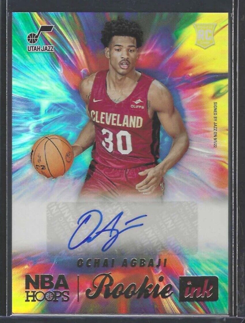 OCHAI AGBAJI 2022-23 PANINI NBA HOOPS ROOKIE INK AUTO RC #RI-OAB