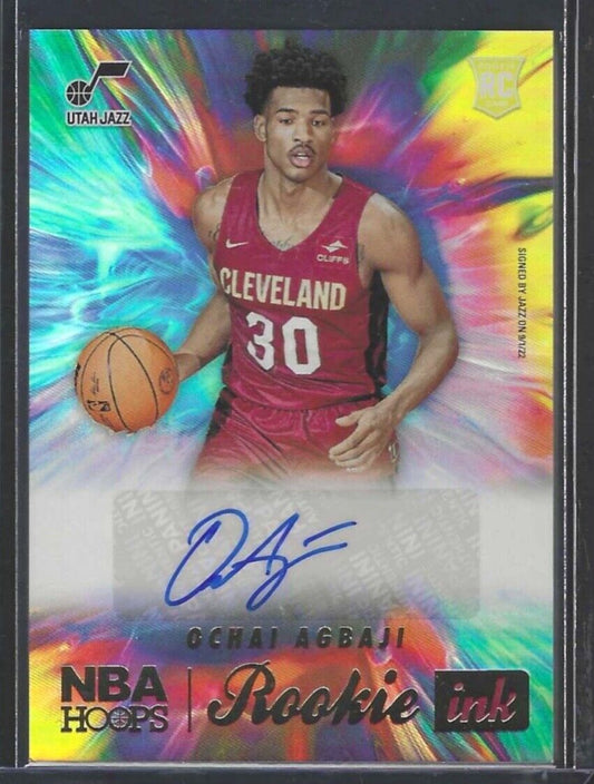 OCHAI AGBAJI 2022-23 PANINI NBA HOOPS ROOKIE INK AUTO RC #RI-OAB