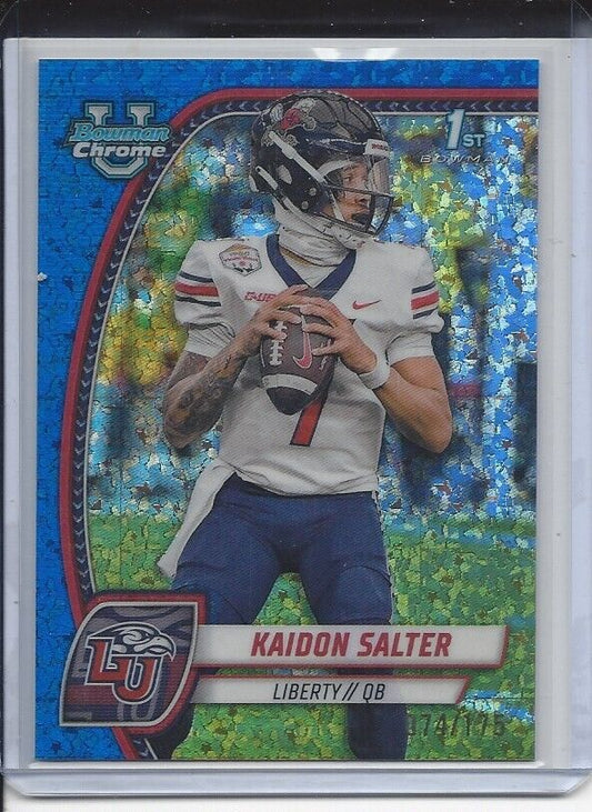 KAIDON SALTE 2024 BOWMAN CHROME UNIVERSITY BLUE MINI DIAMOND 1ST REFRACTOR /175
