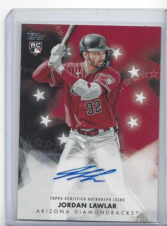 JORDAN LAWLAR 2024 TOPPS BASEBALL STARS ROOKIE AUTO RC