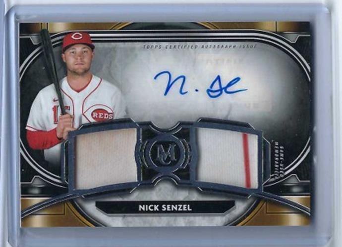 NICK SENZEL 2021 TOPPS MUSEUM COLLECTION DUAL JERSEY AUTO #D 190/271