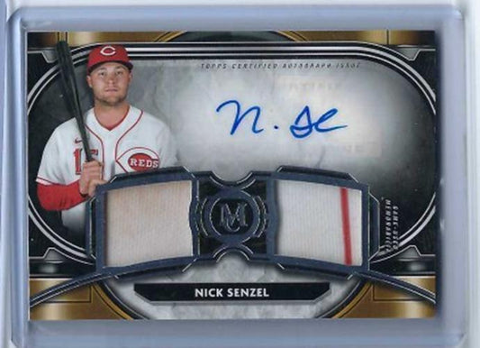 NICK SENZEL 2021 TOPPS MUSEUM COLLECTION DUAL JERSEY AUTO #D 190/271