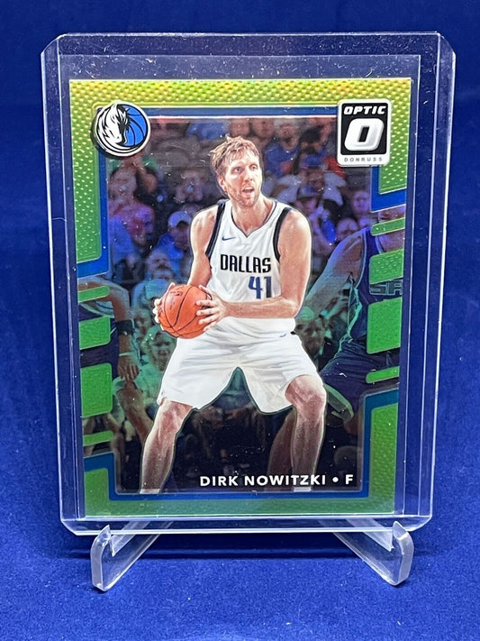 DIRK NOWITZKI 2017-18 PANINI DONRUSS OPTIC LIME GREEN PRIZM HOLO #D 98/175