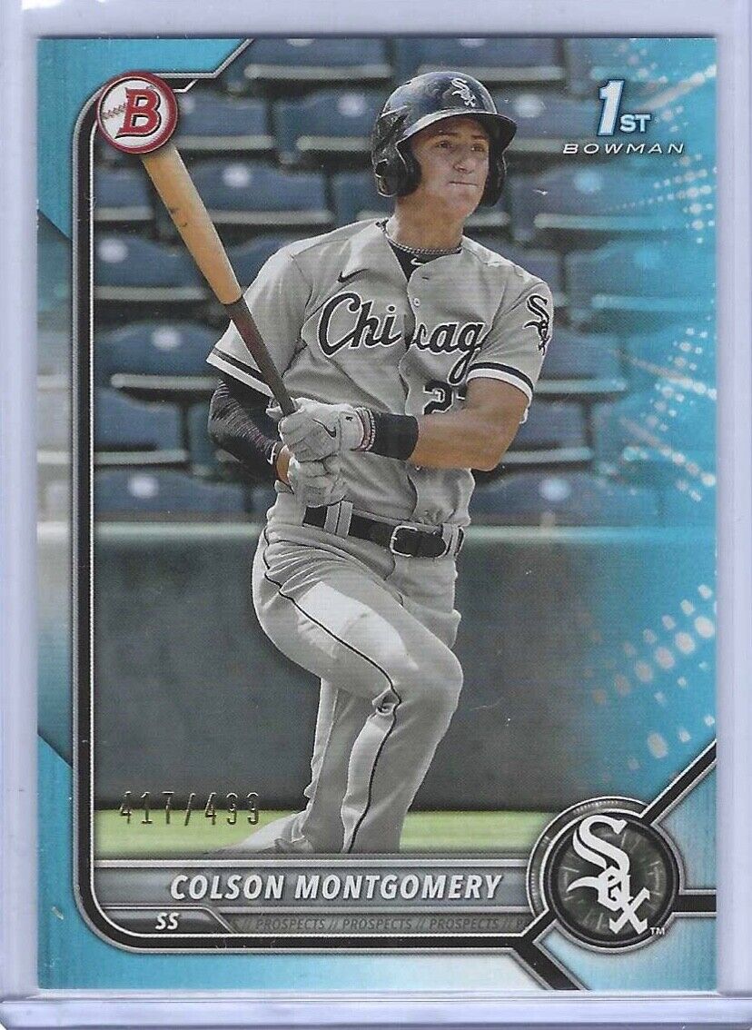 COLSON MONTGOMERY 2022 BOWMAN LIGHT SKY BLUE 1ST BOWMAN PROSPECT #D 417/499