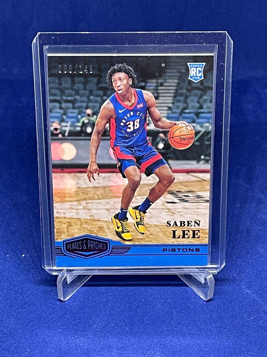 SABEN LEE 2020-21 PANINI CHRONICLES PLATES AND PATCHES RED ROOKIE RC #D /149