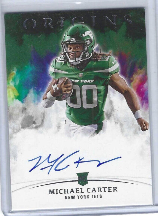 MICHAEL CARTER 2021 PANINI ORIGINS ON CARD ROOKIE AUTO RC #RA-MC