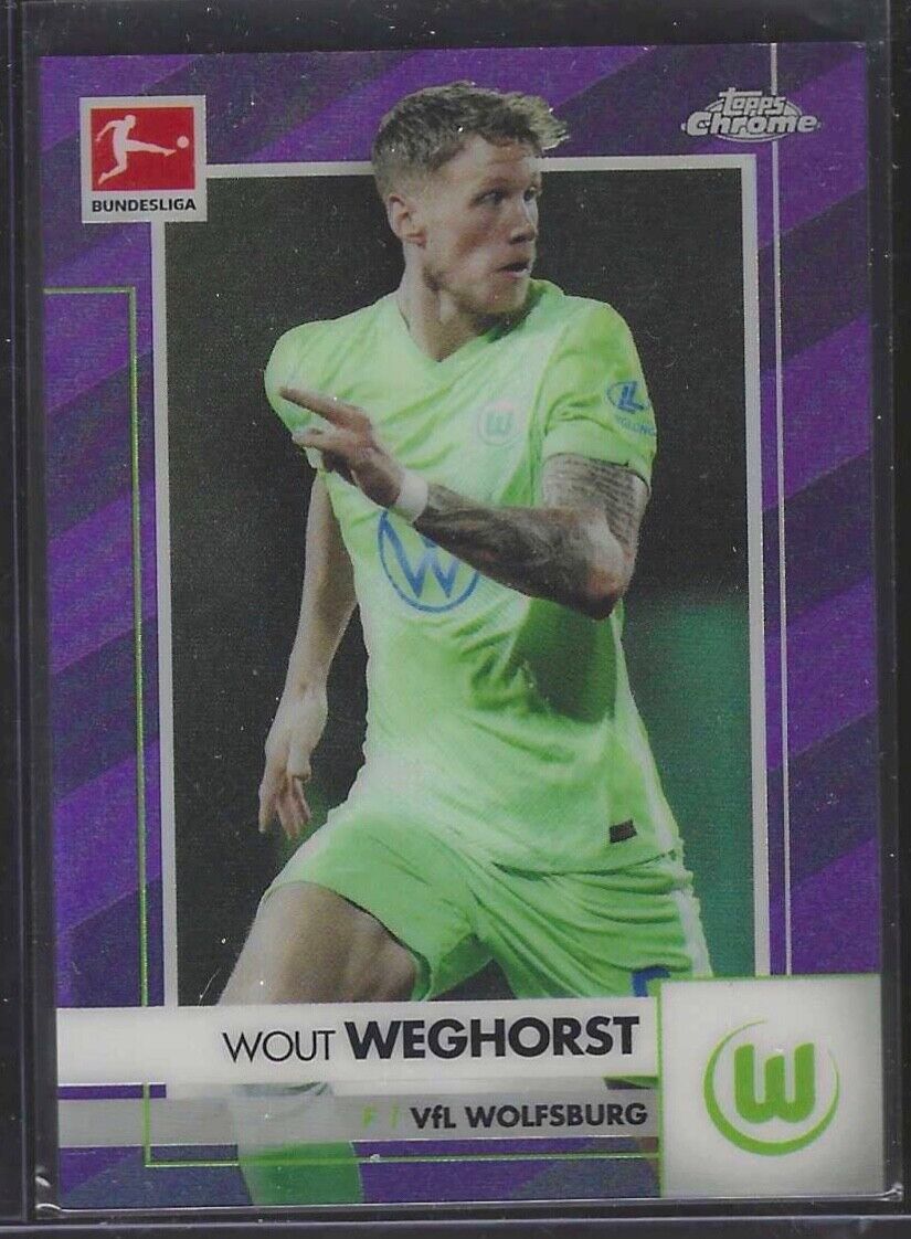 WOUT WEGHORST 2020-21 TOPPS CHROME PURPLE ROOKIE REFRACTOR RC #D 162/299