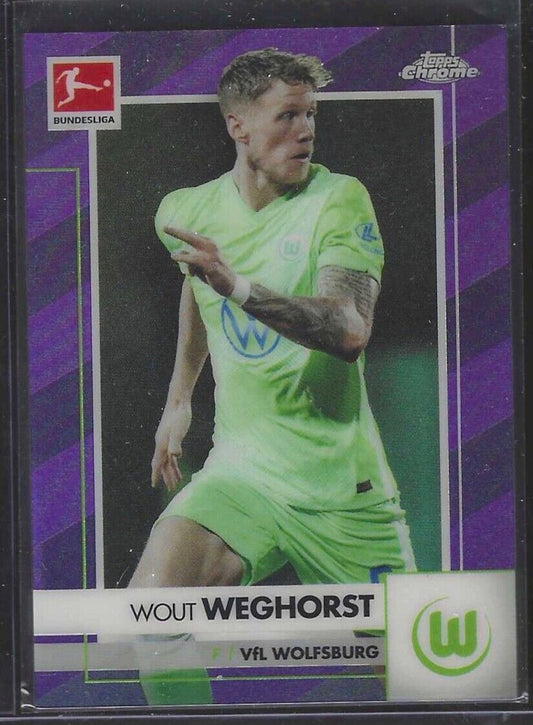 WOUT WEGHORST 2020-21 TOPPS CHROME PURPLE ROOKIE REFRACTOR RC #D 162/299