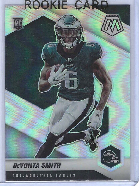 DEVONTA SMITH 2021 PANINI MOSAIC VARIATION SILVER PRIZM ROOKIE RC #305-V