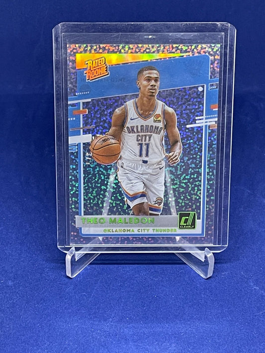 THEO MALEDON 2020-21 PANINI CLEARLY DONRUSS RATED ROOKIE SPARKLE RC #D /5