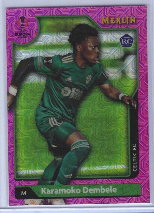 KARAMOKO DEMBELE 2021-22 TOPPS MERLIN PINK MOJO REFRACTOR ROOKIE RC #D /275