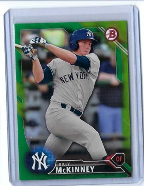BILLY MCKINNEY 2018 TOPPS BOWMAN GREEN PROSPECT #D 67/99
