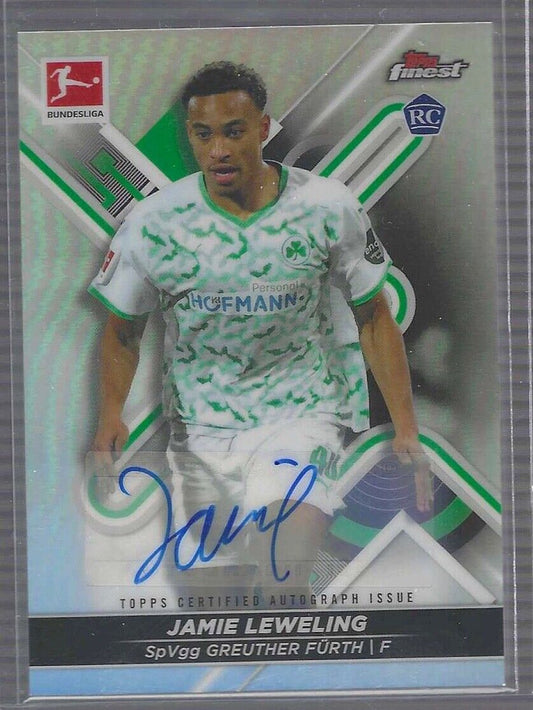 JAMIE LEWELING 2021-22 TOPPS FINEST SILVER REFRACTOR ROOKIE AUTO RC #66