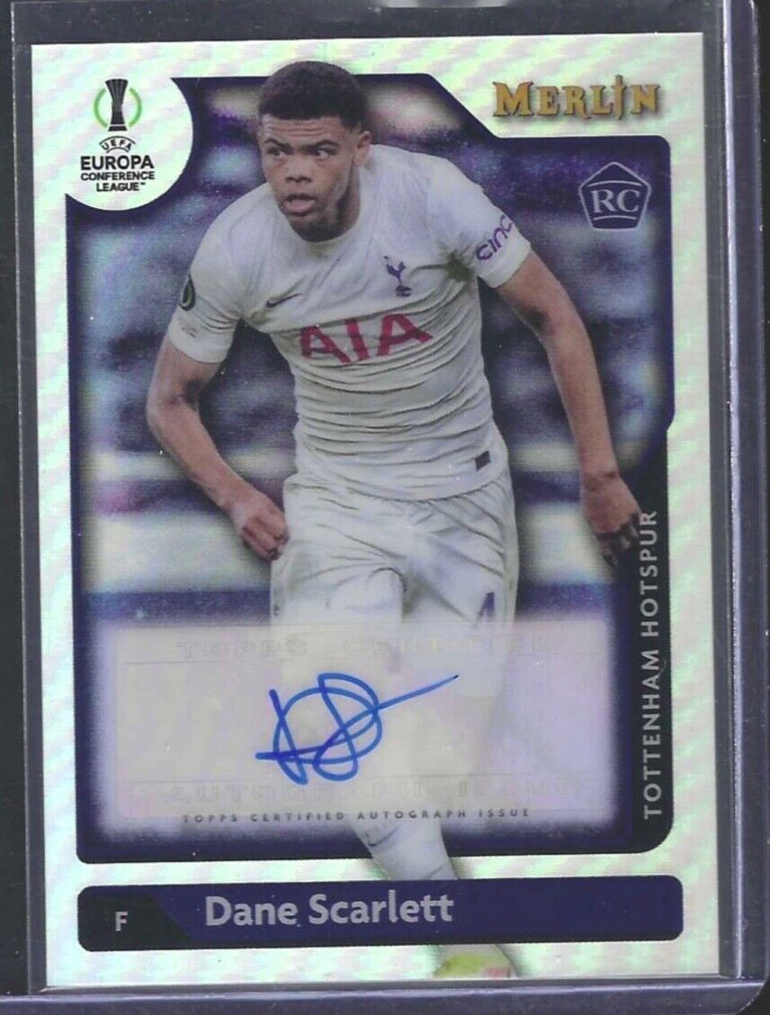 DANE SCARLETT 2021-22 TOPPS MERLIN UEFA SILVER REFRACTOR ROOKIE AUTO RC #A-DS