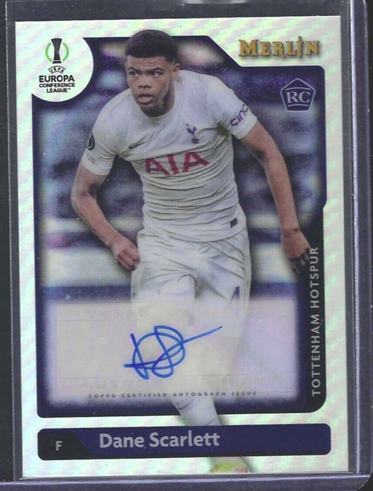DANE SCARLETT 2021-22 TOPPS MERLIN UEFA SILVER REFRACTOR ROOKIE AUTO RC #A-DS