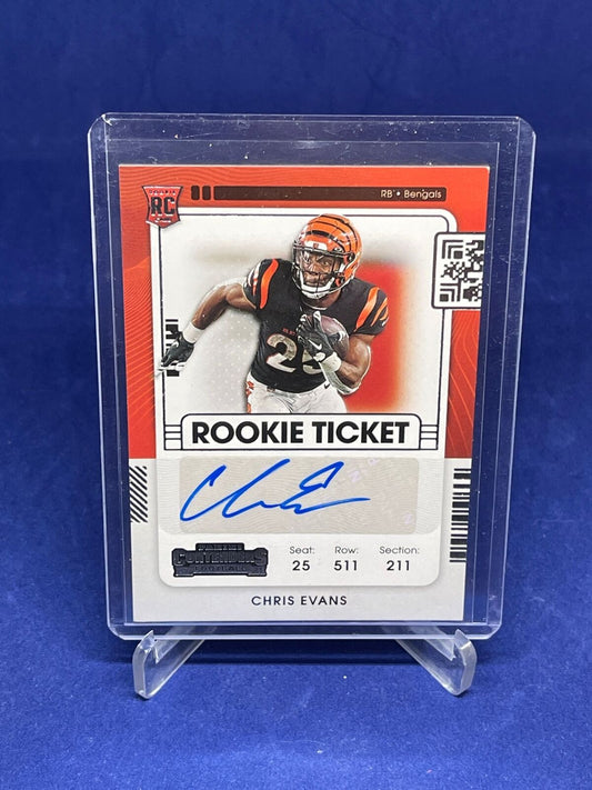 CHRIS EVANS 2021 PANINI CONTENDERS ROOKIE TICKET AUTO RC #237