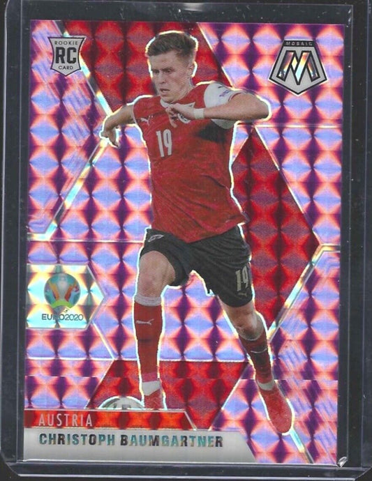 CHRISTOPH BAUMGARTNER 2020-21 PANINI MOSAIC EURO PURPLE PRIZM ROOKIE RC #D 41/49