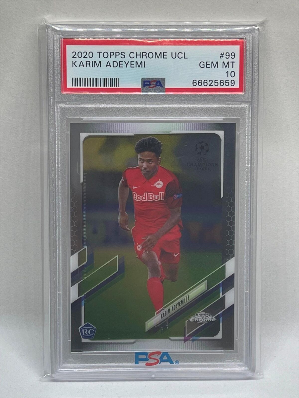 KARIM ADEYEMI 2020 TOPPS CHROME UEFA CHAMPIONS LEAGUE #99 ROOKIE RC PSA 10 GEM