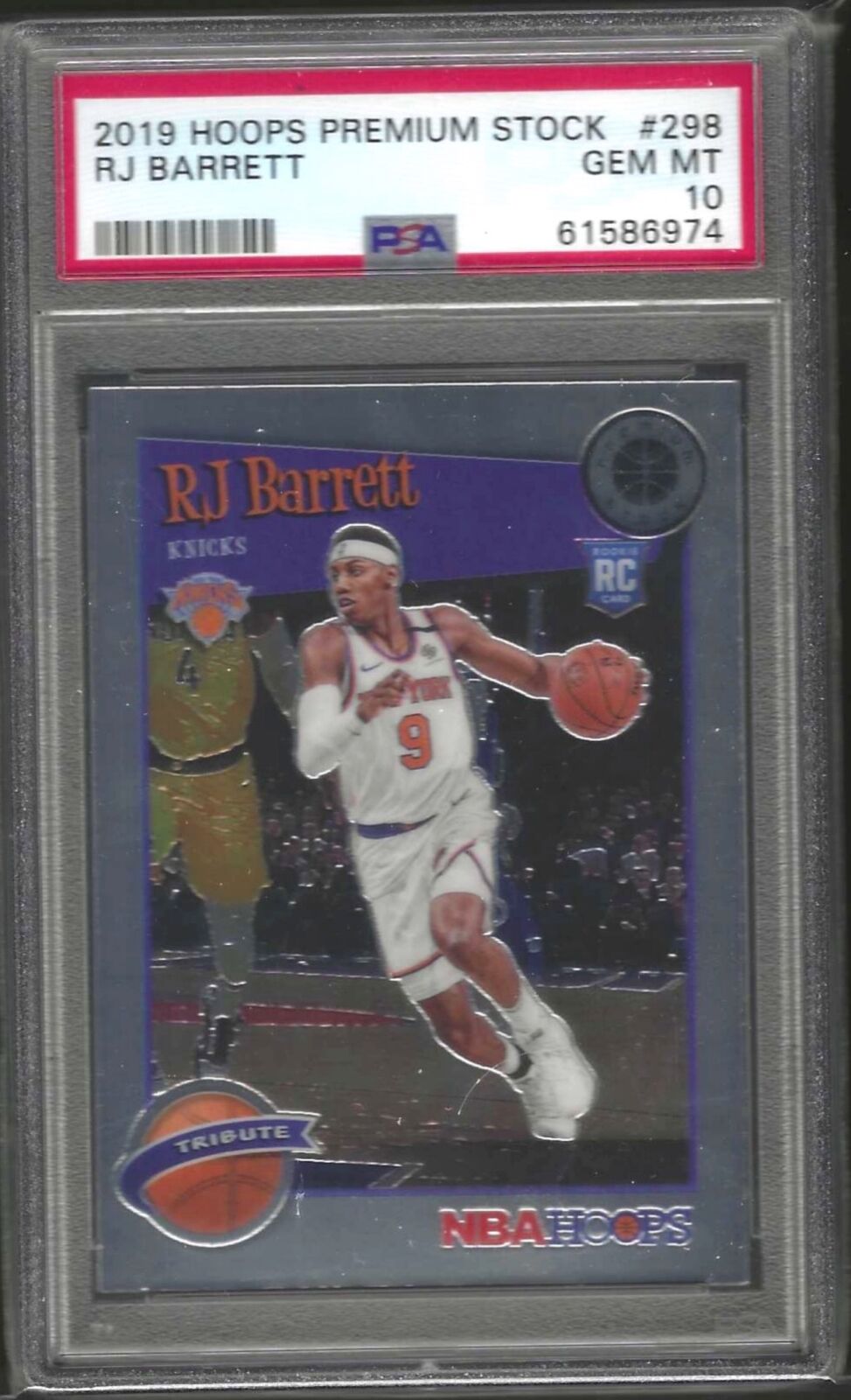 RJ BARRETT 2019-20 PANINI HOOPS PREMIUM STOCK TRIBUTE RC #298 PSA 10 GEM MINT