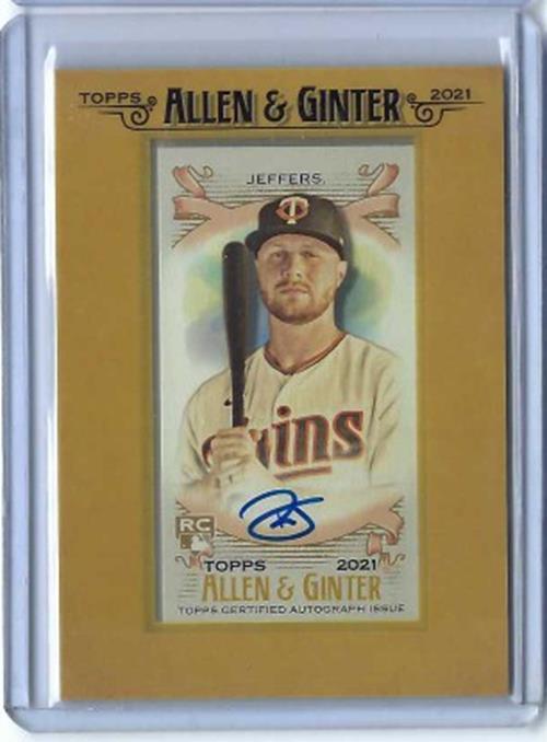 RYAN JEFFERS 2021 TOPPS ALLEN & GENTER MINI FRAMED ON CARD AUTO RC #FMA-RJE