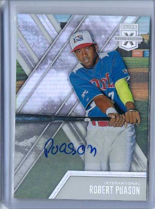 ROBERT PUASON 2017 PANINI ELITE EXTRA EDITION FOIL PROSPECT AUTO #177