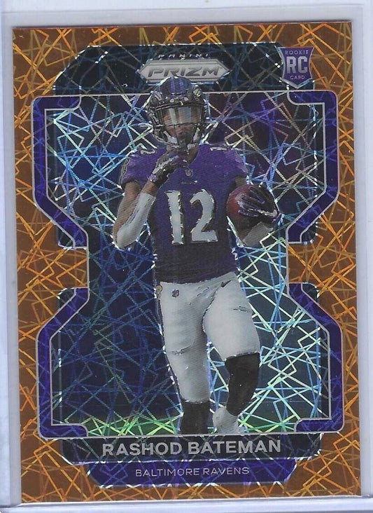 RASHOD BATEMAN 2021 PANINI PRIZM ORANGE LAZER PRIZM ROOKIE RC #340