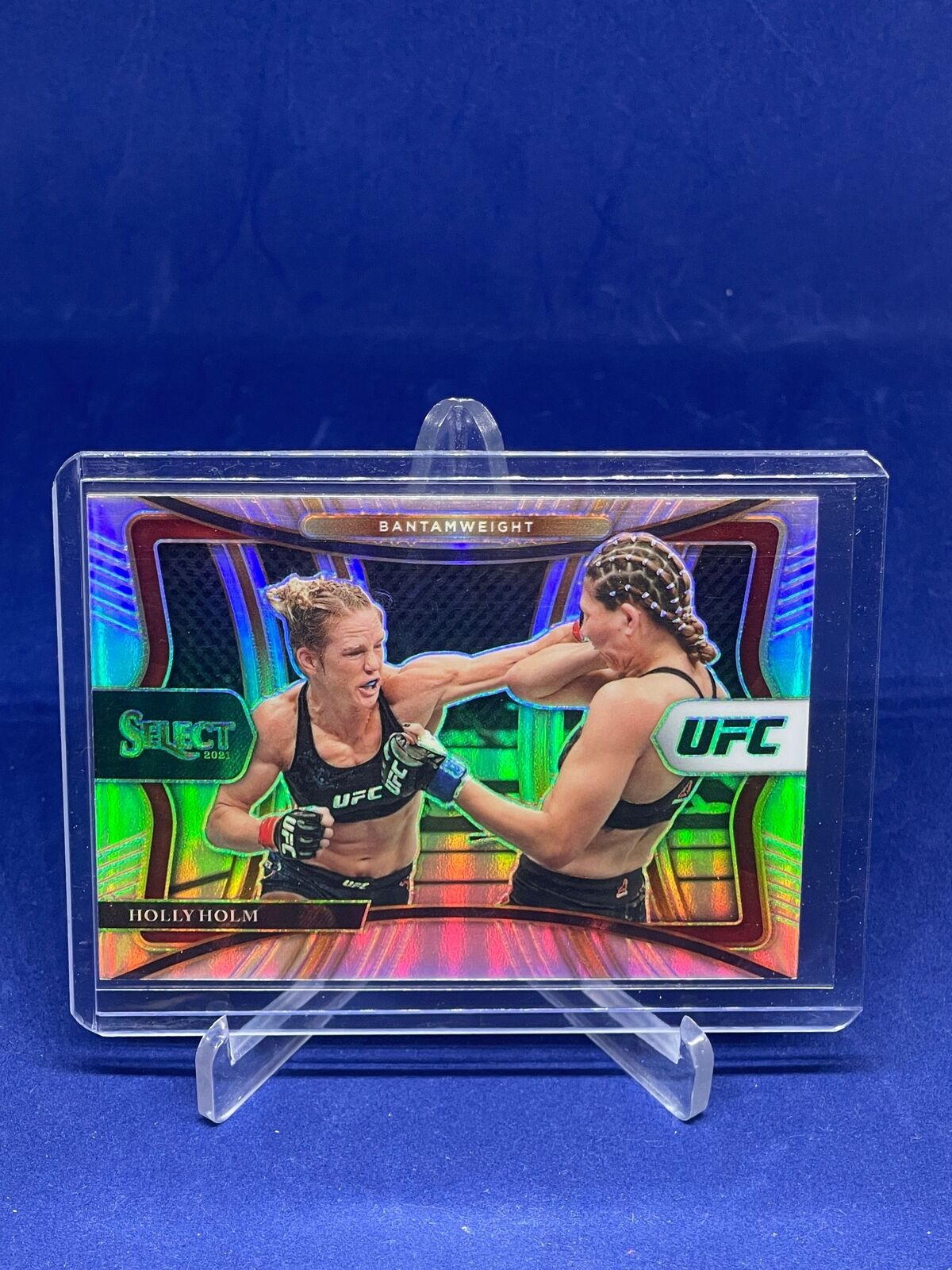 HOLLY HOLM 2021 PANINI SELECT UFC PREMIER LEVEL SILVER PRIZM #132