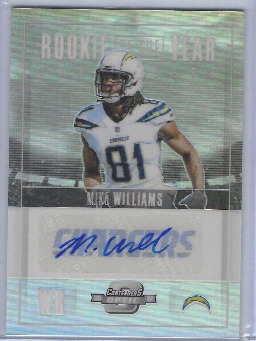 MIKE WILLIAMS 2017 PANINI OPTIC CONTENDERS ROTY ROOKIE OF YEAR AUTO RC #D 14/25