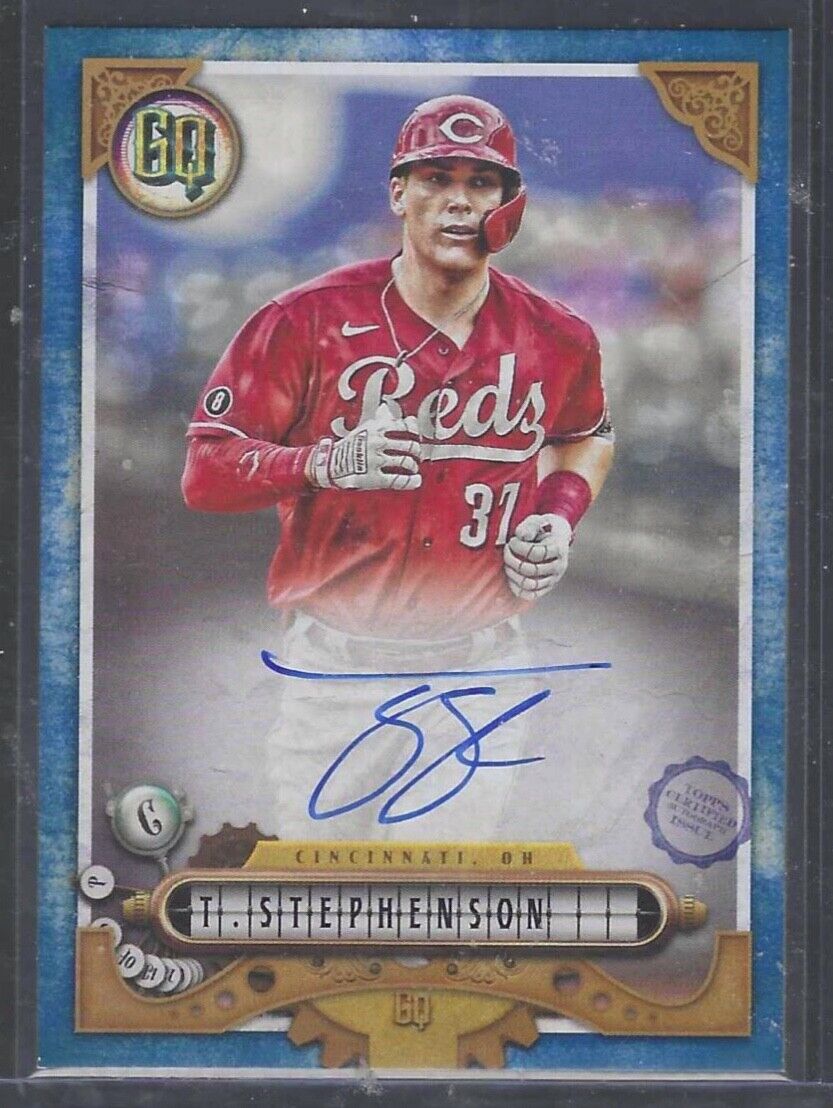 TYLER STEPHENSON 2022 TOPPS GYSPY QUEEN BLUE ON CARD AUTO #D 053/150