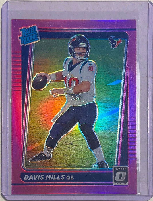DAVIS MILLS 2021 PANINI DONRUSS RATED ROOKIE PREVIEW PINK PRIZM ROOKIE RC #P-273
