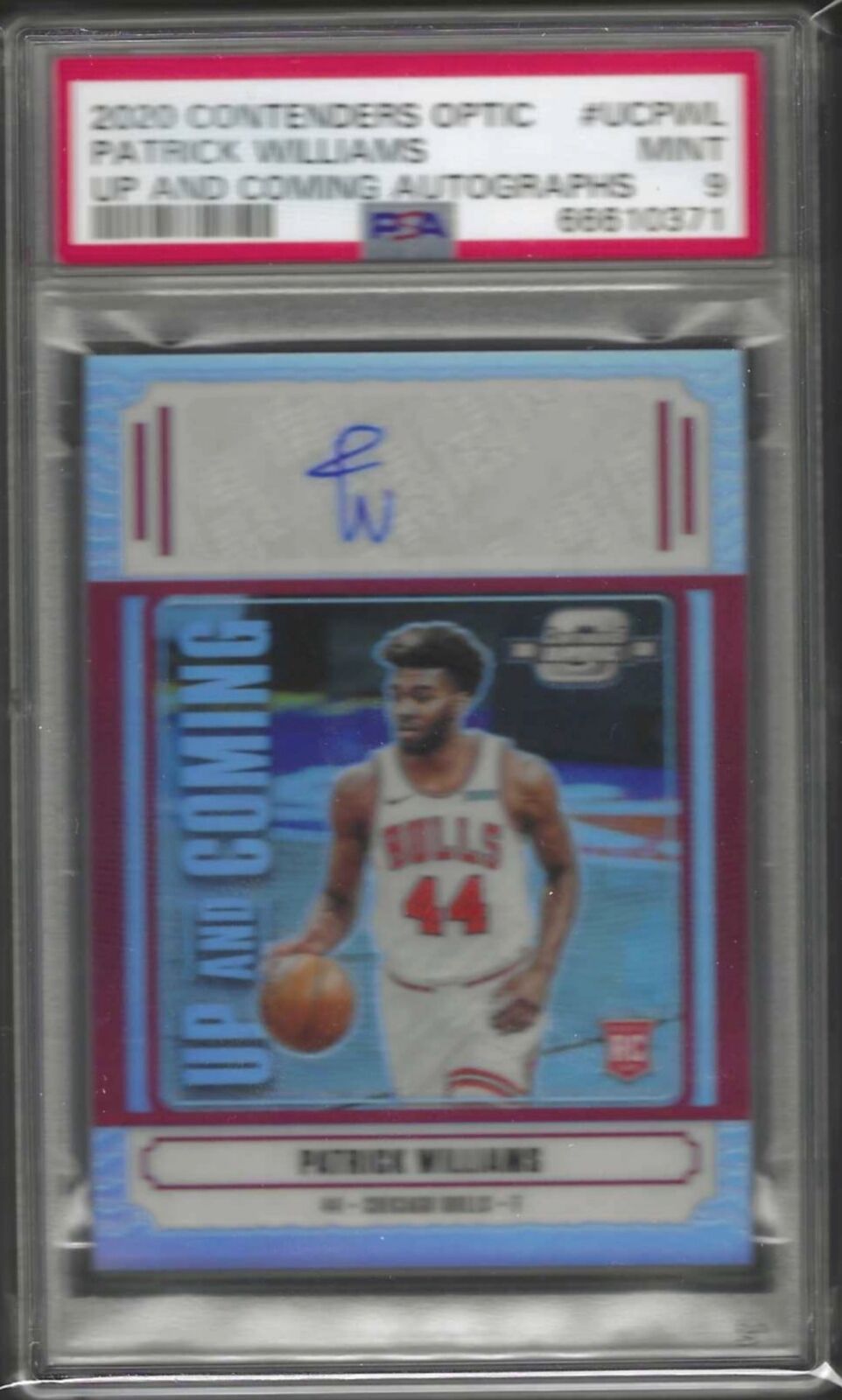 PATRICK WILLIAMS 2020-21 OPTIC CONTENDERS UP AND COMING AUTO RC /99 PSA 9 POP 2