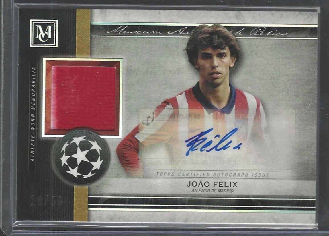 JOAO FELIX 2020-21 TOPPS MUSEUM COLLECTION UEFA SILVER PATCH AUTO #D 10/50