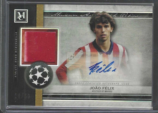 JOAO FELIX 2020-21 TOPPS MUSEUM COLLECTION UEFA SILVER PATCH AUTO #D 10/50