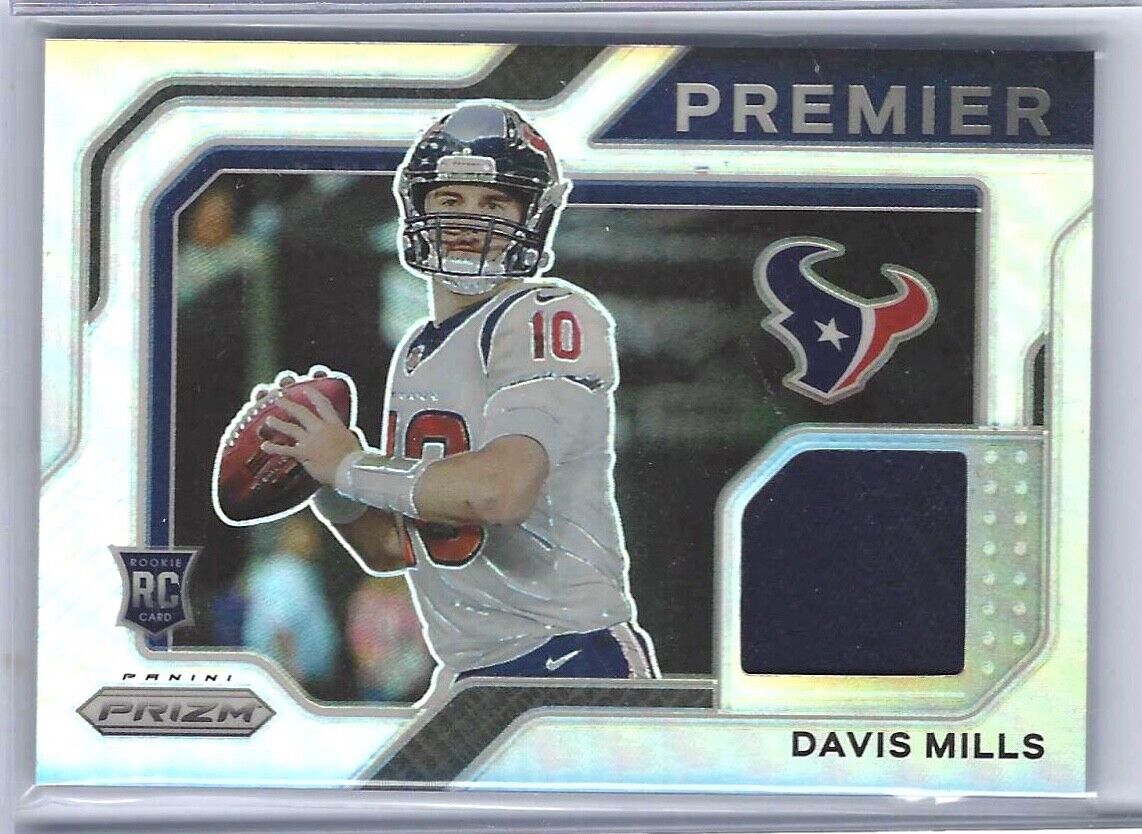 DAVIS MILLS 2021 PANINI PRIZM SILVER PRIZM PREMIER ROOKIE JERSEY PATCH RC #PJ-19