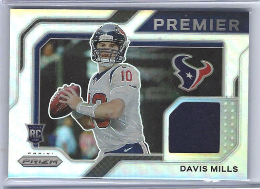DAVIS MILLS 2021 PANINI PRIZM SILVER PRIZM PREMIER ROOKIE JERSEY PATCH RC #PJ-19