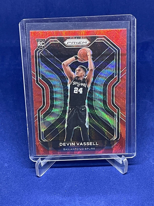 DEVIN VASSELL 2020-21 PANINI PRIZM RUBY WAVE PRIZM ROOKIE RC #252