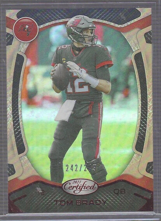 TOM BRADY 2021 PANINI CERTIFIED BRONZE FOIL #D 242/249