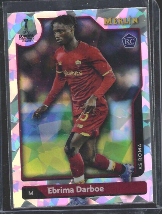 EBRIMA DARBOE 2021-22 TOPPS MERLIN ATOMIC ICE REFRACTOR ROOKIE RC #D 075/250