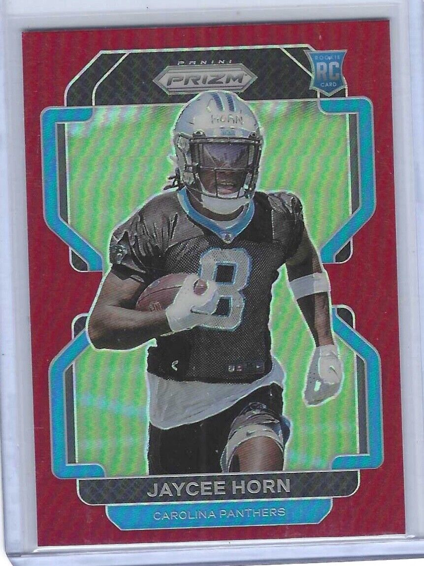 JAYCEE HORN 2021 PANINI PRIZM RED PRIZM SSP ROOKIE /7 OR /8 SUPER RARE! RC #373