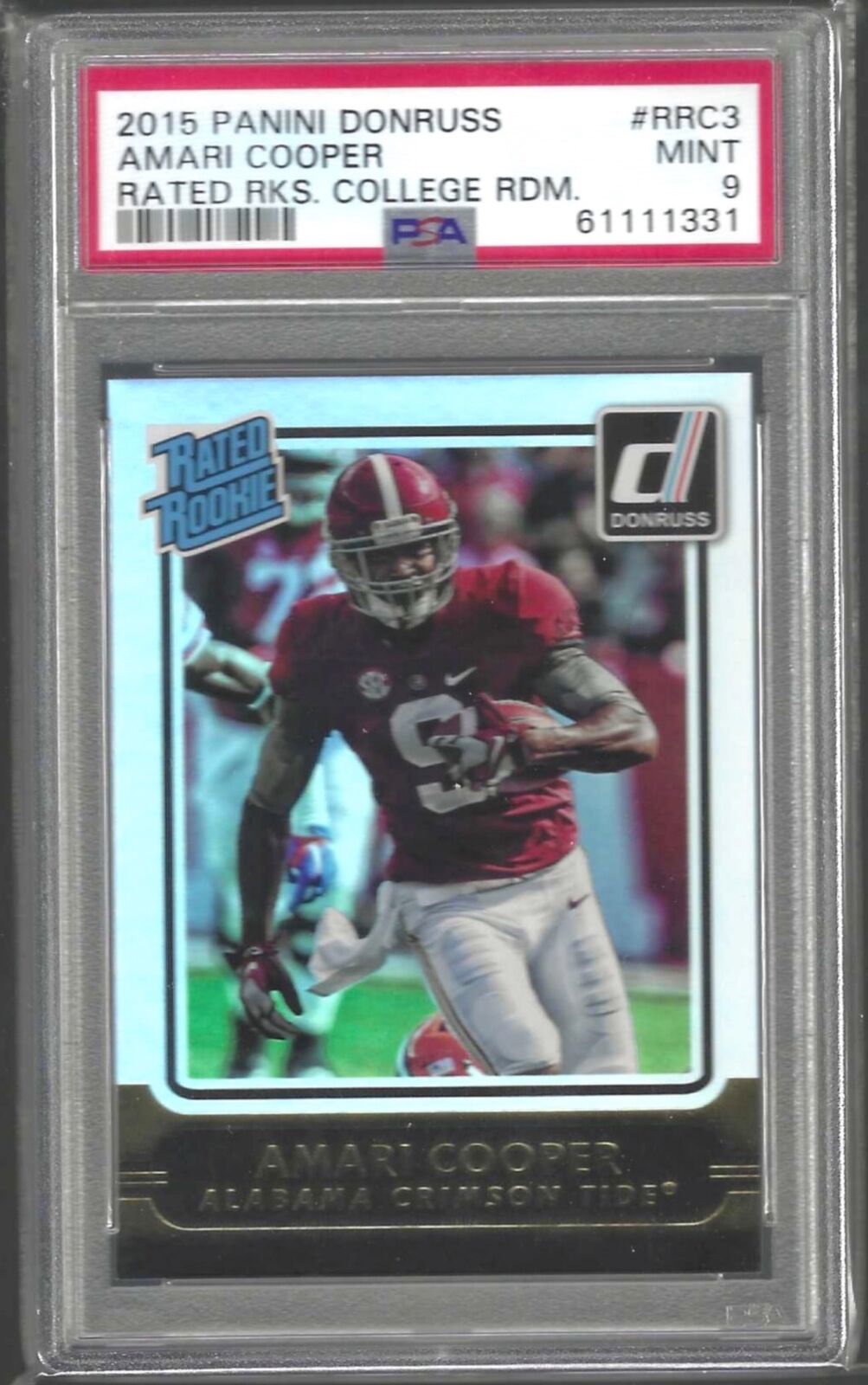 AMARI COOPER 2015 DONRUSS SILVER FOIL COLLEGE REDEMPTION RC #3 PSA 9 POP 2
