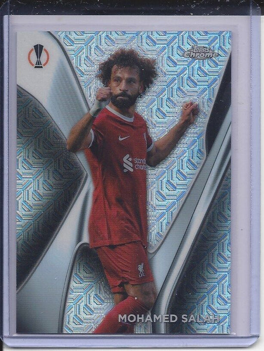 MOHAMED SALAH 2023-24 TOPPS CLUB COMPETITIONS MOJO REFRACTOR CASE HIT SSP #16