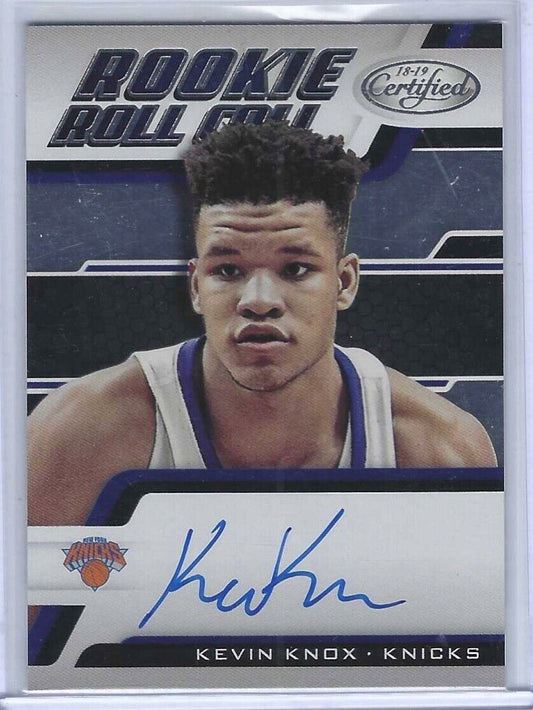 KEVIN KNOX 2018-19 PANINI CERTIFIED ROOKIE ROLL CALL AUTO RC #RRC-KK