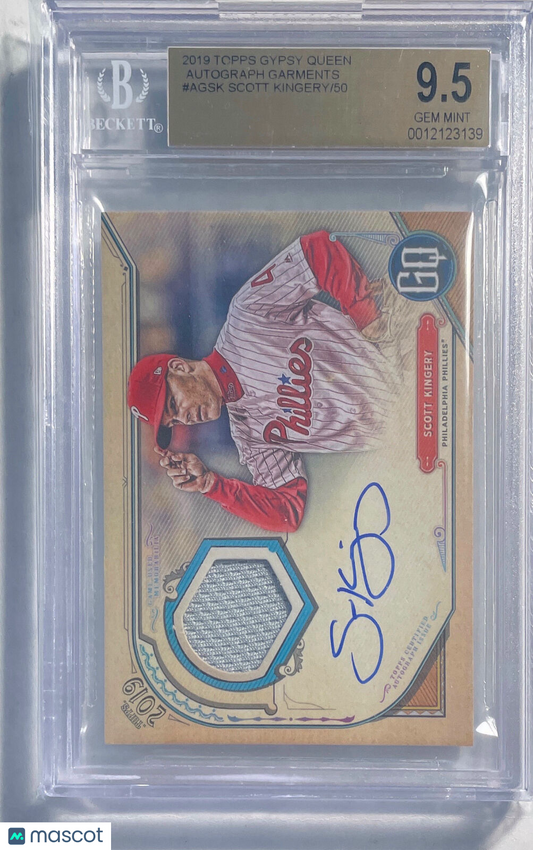SCOTT KINGERY 2019 GYPSY QUEEN GARMENT JERSEY AUTO #D 12/50 BGS 9.5 GEM POP 1/1