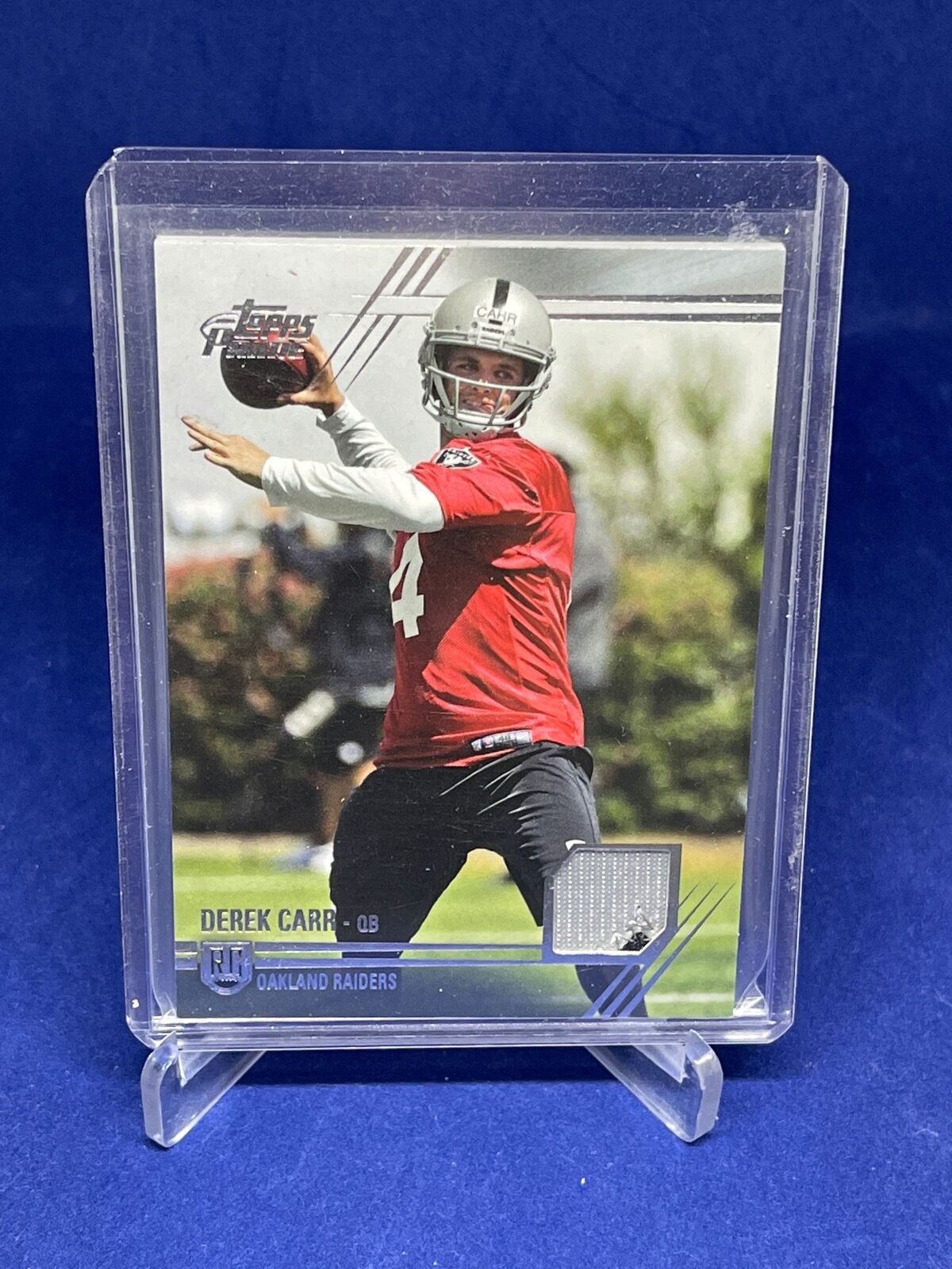 DEREK CARR 2014 TOPPS PRIME ROOKIE PATCH RC
