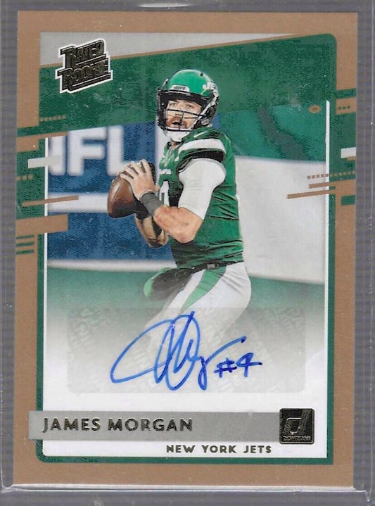 JAMES MORGAN 2020 PANINI DONRUSS BRONZE RATED ROOKIE AUTO RC #339